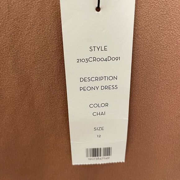 VERONICA BEARD Peony Padded Shoulder Handkerchief Dress - Picture 4 of 5